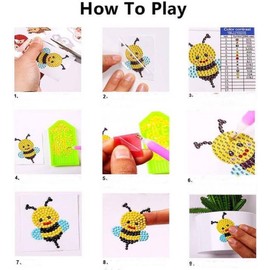 aloala Diamond Bead Art Kit Diy Painting Embroidery Cross Stitch (Animal Set)