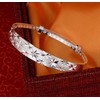 Jewelry Silver Womens Charm Bangle Bracelet Gift Durable and clever