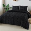 Andency Black Tufted Comforter Set Queen(90x90Inch), 3 Pieces(1 Tufts Comforter,