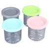 4Pcs Ice Cream Pints Containers and Lids Large Capacity Round
