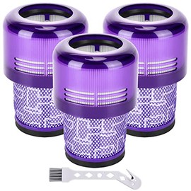 Artraise Vacuum Filter Replacement Parts Compatible with Dyson V15 V15s Detect, V11 Torque Drive V11 Animal V11 Complete V11 Extra Submarine Vacuums, Compare to Part 970013-02 (3 Pack Filters)