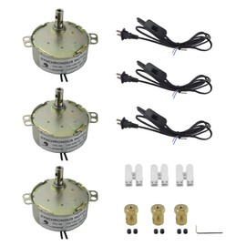 CHANCS 3PCS Turntable Synchronous Moto110V TYC-50 2.5-3RPM rElectric Motor with 7mm Flexible Coupling Connector Cup Turners for Tumbler Power Cord Switch Plug TYZ49
