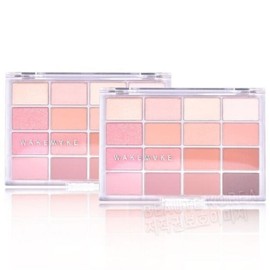 Wakemake Soft Blurring Eye Palette 02 Vitality Blurring 2pcs / 웨이크메이크 소프트 블러링 아이 팔레트 02 생기 블러링 2개