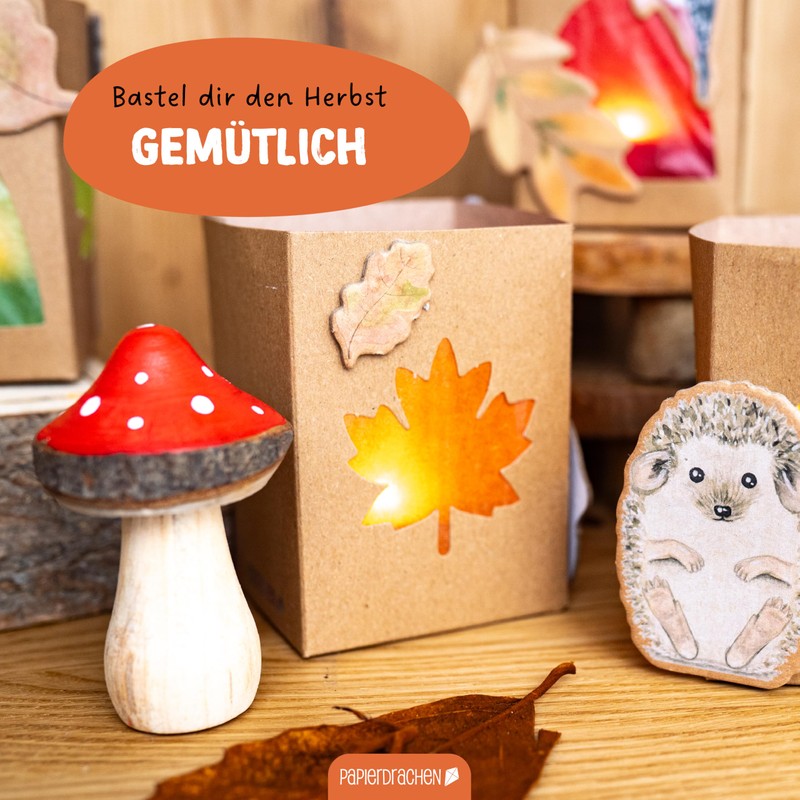 Papierdrachen Table Lights with Forest Animals - Pack of 8