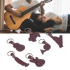 7PCS Cowhide Musical Instrument Keychains Mini Guitar Violin Horn Bass