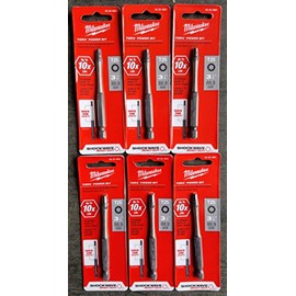 (6-PACK) Milwaukee 48-32-4561 SHOCKWAVE 3-1/2" Impact Torx T25 Power Bits