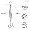 Pack of 6 Black Hanging Basket Chains, Metal Flower Pot