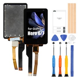 für GoPro Hero 6 / Hero 7 LCD Display - für GoPro Hero6 LCD Touchscreen Digitizer für GoPro Hero 7 LCD Ersatzbildschirm Ersatz Glas Montage Kit Schwarz