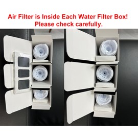 Refrigerator Air Filter Replacement for Paultra2 Pure Air II Ultra 2, 242047805, and Fridge Water Filter Compatible with Frigidaire Eptwfu01 Puresource Ultra II, Fpbc2277rf Fghb2868tp, 3+3 Combo Pack