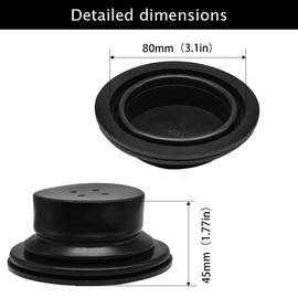 HUIQIAODS LED Headlight Dust Cover Cap 80mm Rubber Seal Waterproof for Car
