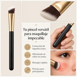 Pincel Corrector Profesional Cosmético de Cerdas Suaves para Aplicación Precisa Herramienta Maquillaje Impecable