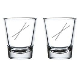 MIP Set of 2 Shot Glasses 1.75oz Shot Glass Drum Sticks