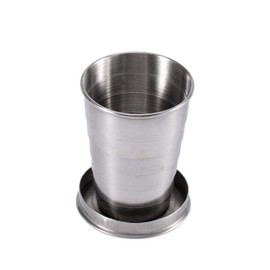 Travel Folding Cup S/M/L Stainless Steel Cup Camp Keychain Design Retractable Telescopic Collapsible Cup(S)