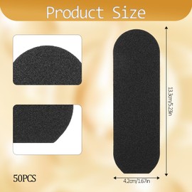 50pcs Stainless Steel Foot File Refills Foot Rasp Pad Reusable Replacement Pads Coarse Fine Pedicure File Refills with Removable Glue, 240 Grit, Size 5.24" L x 1.7" W