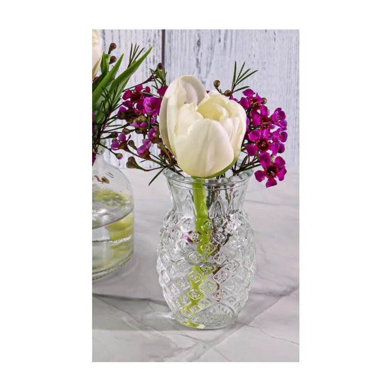 Richland Glass Bud Vase Clear Pineapple 3.5" Set of 48