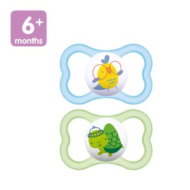 MAM Air Pacifiers (2 Pack, 1 Sterilizing Pacifier Case), MAM Sensitive Skin Pacifier 6+ Months, Best Pacifier for Breastfed Babies, Baby Pacifiers, Baby Boy