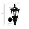 1:12 Scale Miniature 12 Volt Wired Black Nickel Coach Lamp
