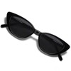 MACJERO Narrow Small Retro Polarized Cat Eye Sunglasses for Women