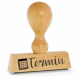 Kaufhaus2010 Warehouse Stamp / Warehouse Text - Appointment - Beech Wood Stamp - Warehouse Text Stamp for Labelling Invoices and Other Documents 4 cm Long