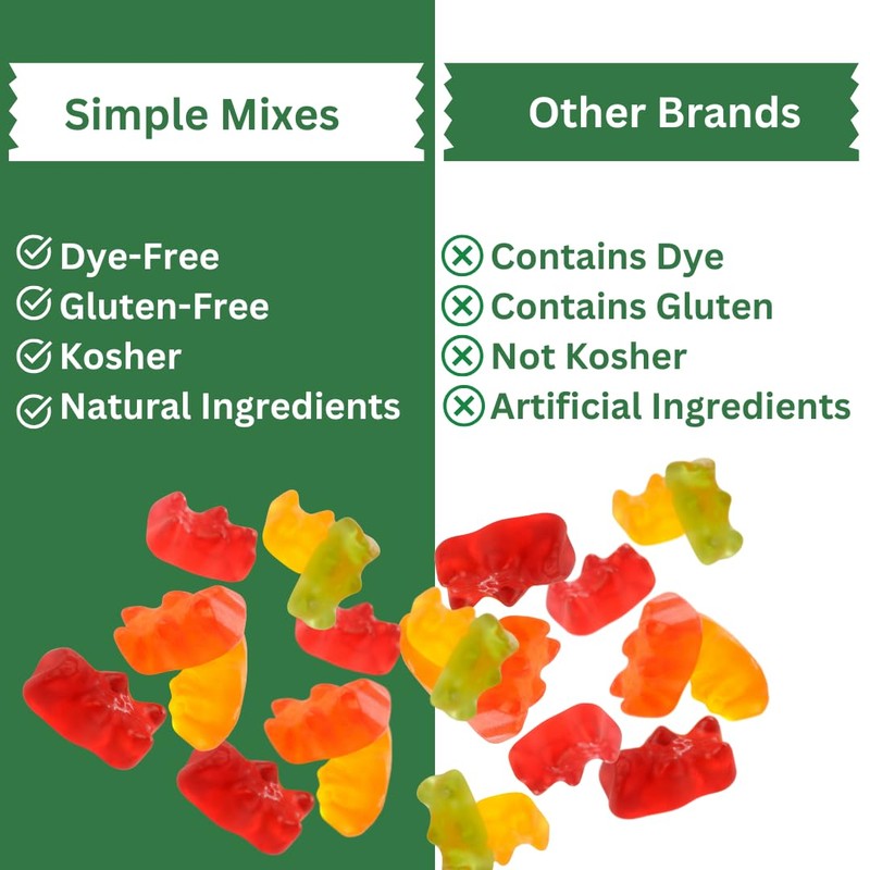 Simple Mixes Natural Gummy Mix, Healthy Snack, Dye-Free, No Gluten