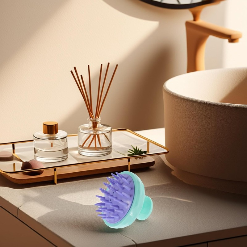 Totority Silicon Hair Scalp Massager Brush For Dandruff Removal And
