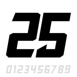 Racing Numbers Vinyl Decal Stickers | Track Drag Strip Autocross NHRA Dirt Bike