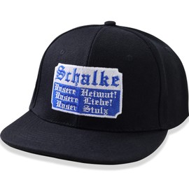 EXPRESS-STICKEREI Funny Cap with Saying Schalke: Unsere Heimat, Unsere Liebe, Unsere Stolz Urban Baseball Cap - Baseball Cap - Snapback Cap with Closure - One Size, black