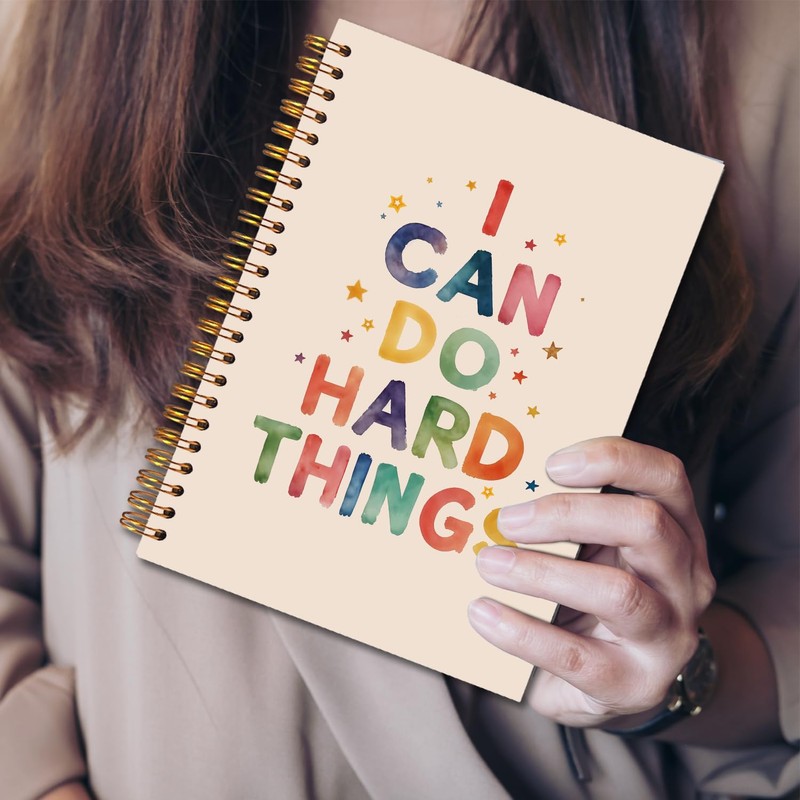 JINYO I Can Do Hard Things Inspirational Notebook, Motivational Positive