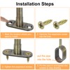 sourcing map 2 Pcs Oval Closet Shelf Bracket Rail, Wardrobe