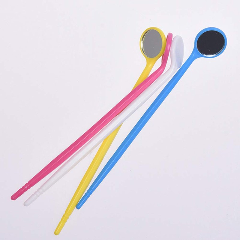 Disposable Dental Mirrors with Long Handle, Mouth Mirrors, Mouth Inspection