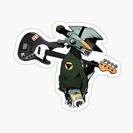 FLCL Guitar Sticker - Sticker Graphic - Waterproof - Fade Resistant Die Cut
