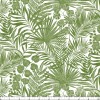 Benartex - Bettys Geraniums - Leafy Garden - White/Leaf, Fabric
