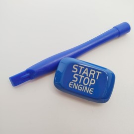 Car Engine Start Button Replace Cover Stop Switch Key Decor for Volvo V40 V60 S60 XC60 S80 V50 V70(Blue)