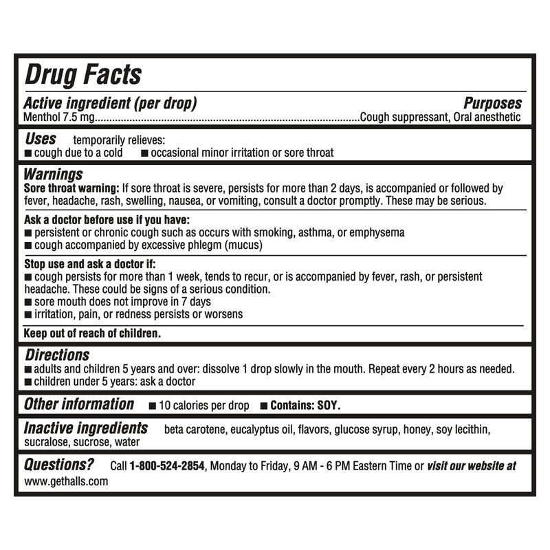 Halls Relief Honey Lemon Cough Drops, Value Pack, 140 Drops