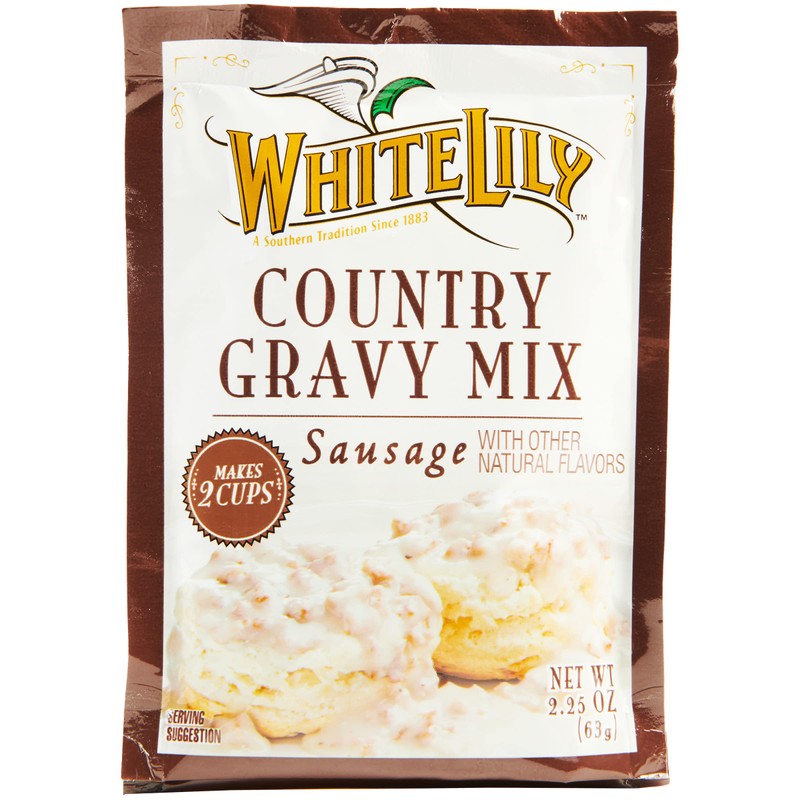White Lily Sausage Country Gravy Mix, 2.25 oz (Pack of