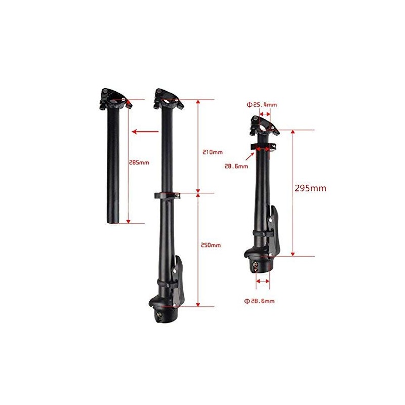 SENQI Folding Bike Stem Quick-Release Aluminum Alloy Adjustable Stem Without
