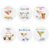 BrightRow 6 Pcs Mahjong Cocktail Coasters 4 Inches Round Ceramic