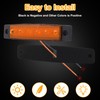Biqing 10pcs 24V Side Marker Lights Amber,6SMD Trailer Truck Lorry
