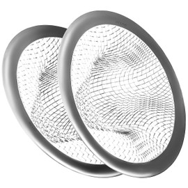 Shower Catcher Hair Mesh, Kitchen Sink Strainer 3 Inch, Bath Drain Protector, Drain Hair Catcher, Drain Hole Cover (Pack of 2)