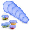 6pcs Reusable Silicone Stretch Lids, Six-piece Set Of Silicone Fresh-keeping