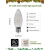 Adirxon 30-Pack Faceted C9 LED Replacement Bulbs, Warm White, Shatterproof