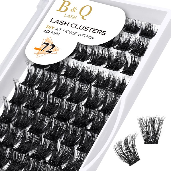 Cluster Lashes D Curl 16mm 72 Clusters B&Q Lash Clusters