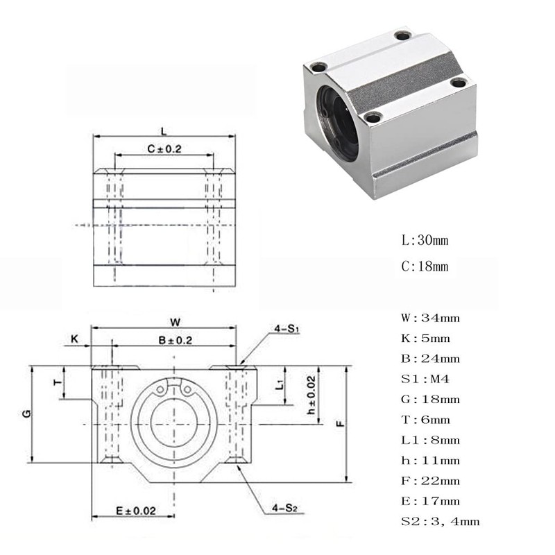 iYueMps 200 mm Linear Shaft T8 Threaded Spindle Vertical Set,
