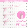 HUHOLE Pegboard Hooks 2 Inch 50PC, Pink Peg Board Hooks,