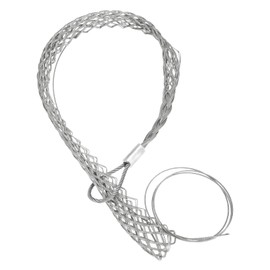 sourcing map 49-60mm OD Cable Pulling Socks Grip 1.34m Wrap-Type Side Pull Wire Mesh Puller Socks Grip Stainless Steel Wire Pulling Tools