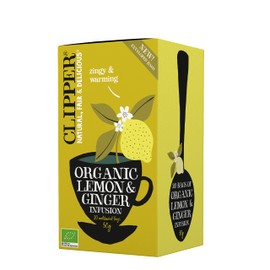 Clipper Organic Herbal Tea Lemon & Ginger Tea Bag 1 Lemon
