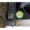 Gazing Shiba [Red] Shiva Dog Sticker Green Back Ver.2 Round
