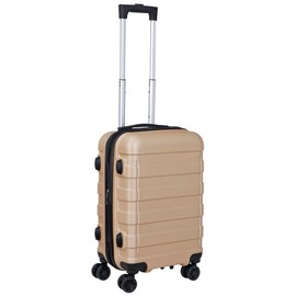 ZenStyle Hardside Expandable Luggage with Spinner Wheels, 21 Inch Carry On Luggage Airline Approved, Lightweight Travel Suitcase with Height Adjustable Handle (Champagne)