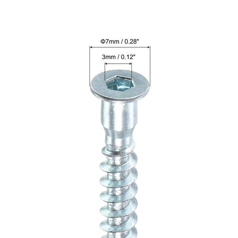 QUARKZMAN Möbel Confirmat Screw, Pack of 100, 5 x 40