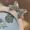 IELEPHONIX 3.5 * 3.5inch Pink Enamel Mini Round Picture Frame,Bow